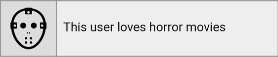 a hockey mask 'this user loves horror movies'