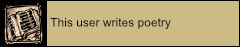 a manuscript 'this user writes poetry'