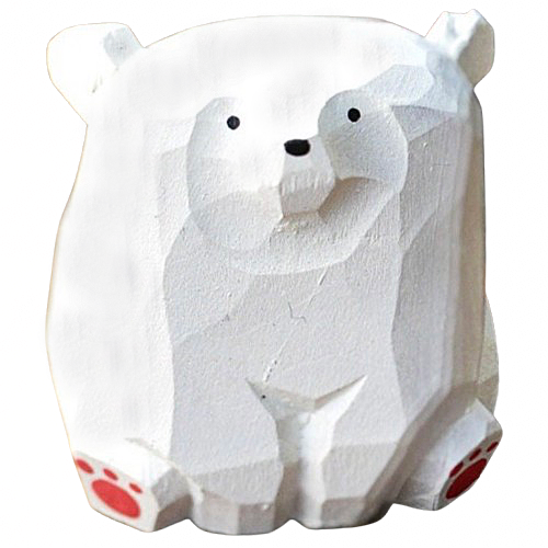handcarved polar bear