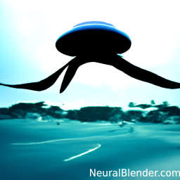tentacle ufo over a highway