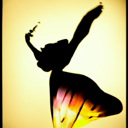 a butterfly reaching and stretching up