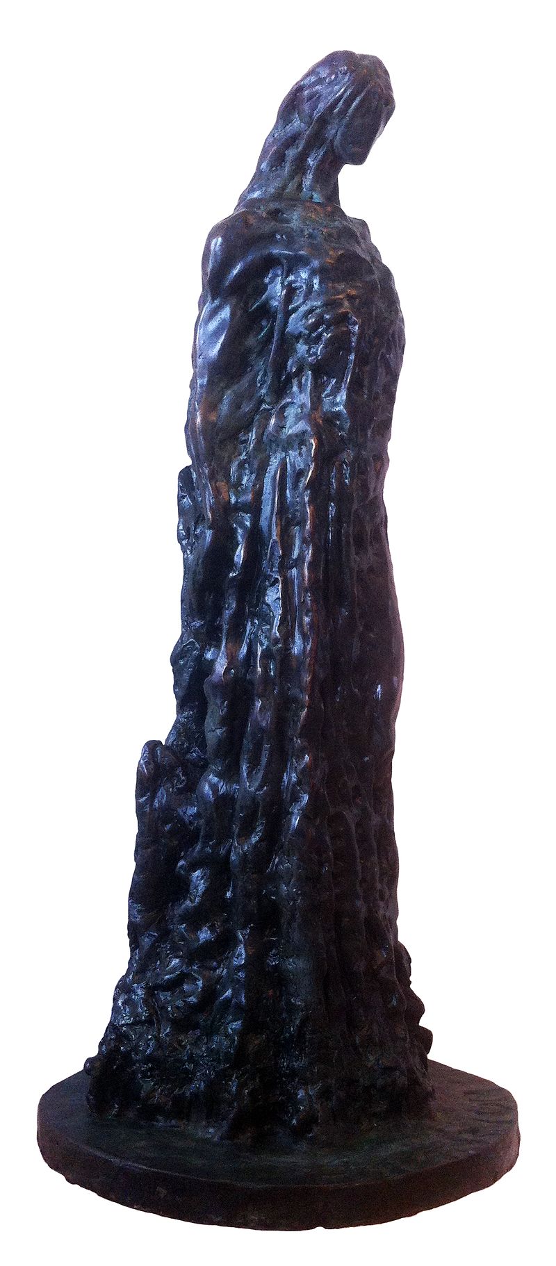 an ai generated image of a blue statue of a person