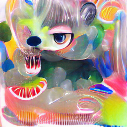 early clamp style raccoon holding some green grapes in the frige next to some fruit rollups