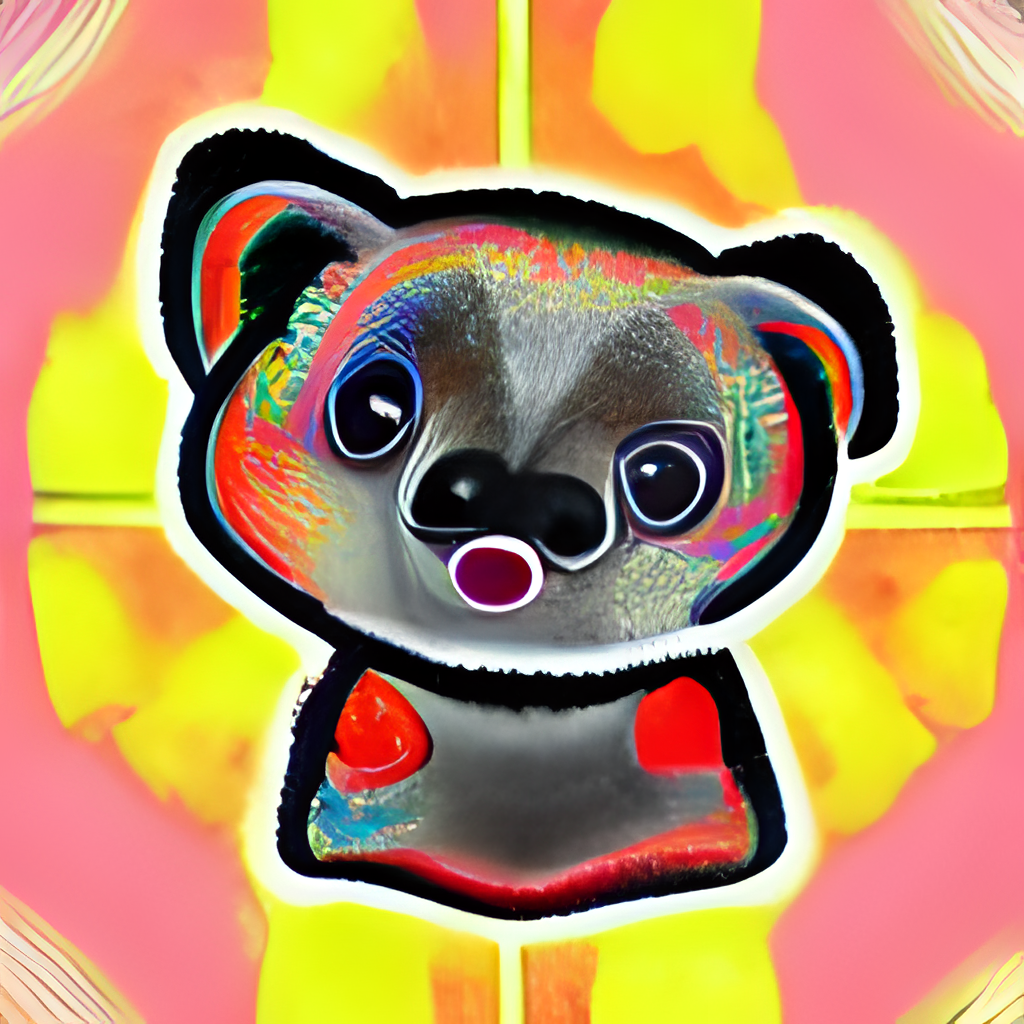 curious small raccoon cartoon
