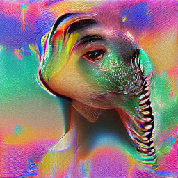 a haughty alien with a trunklike nose