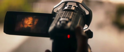 an open camera with the viewfinder showing kane's face